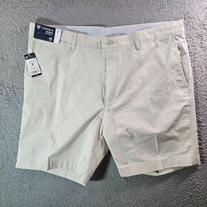 $65 NWT Cremieux Chino Shorts Men 40 x 8" Stretch‎ Relaxed Fit Beige  5-Pocket